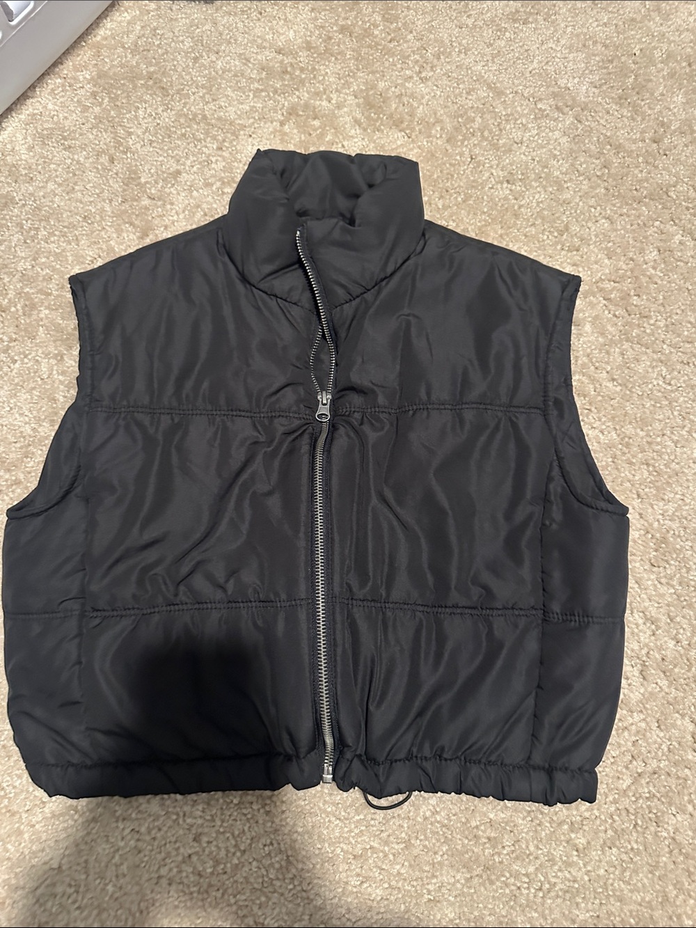 Thread & Supply Black Quilted Puffer Vest